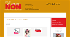 Desktop Screenshot of ceuxquiontditnon.fr