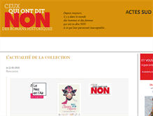 Tablet Screenshot of ceuxquiontditnon.fr
